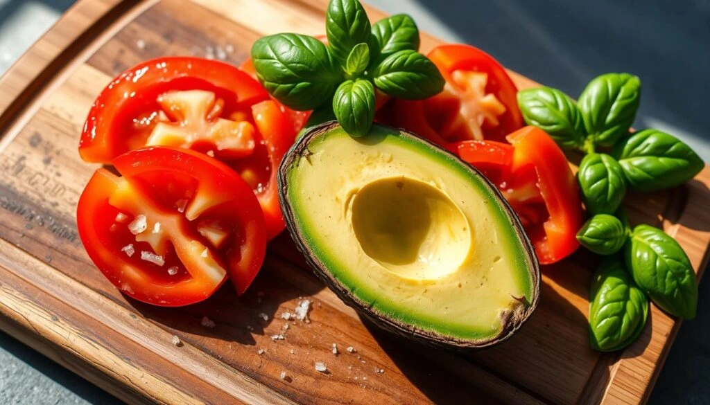 avocado with tomato