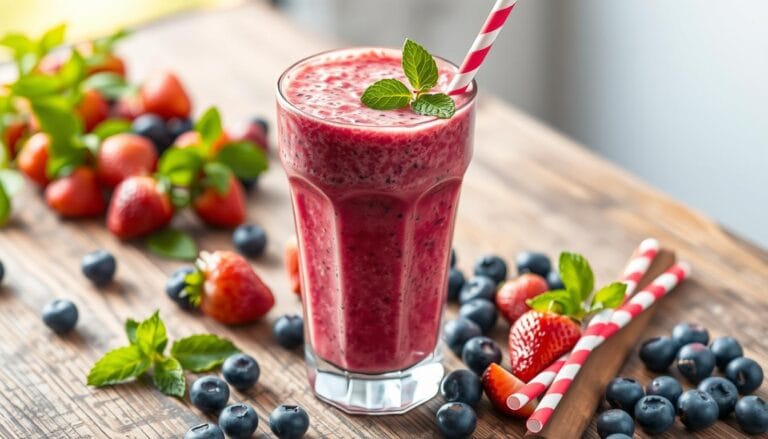 strawberry and blueberry smoothie