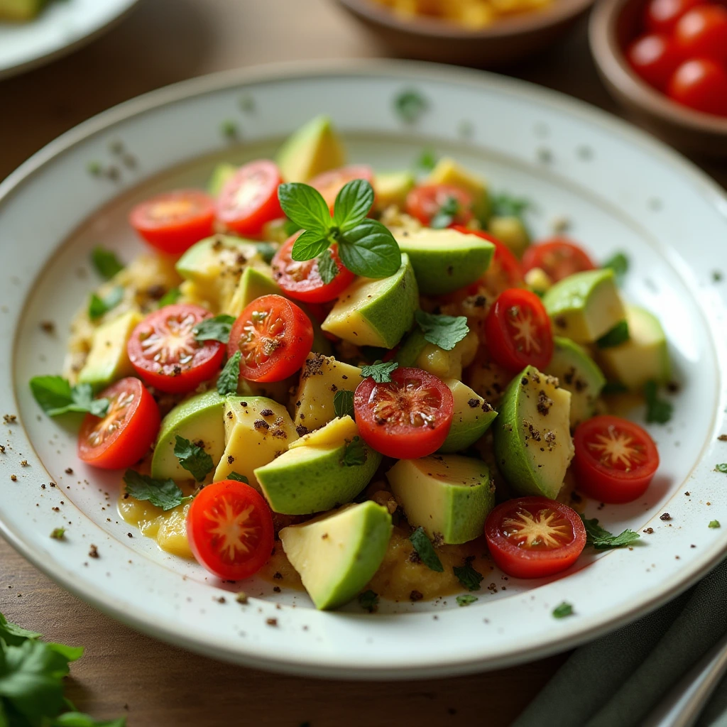 avocado with tomato