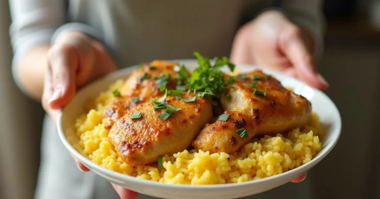 slow cooker chicken and yellow rice