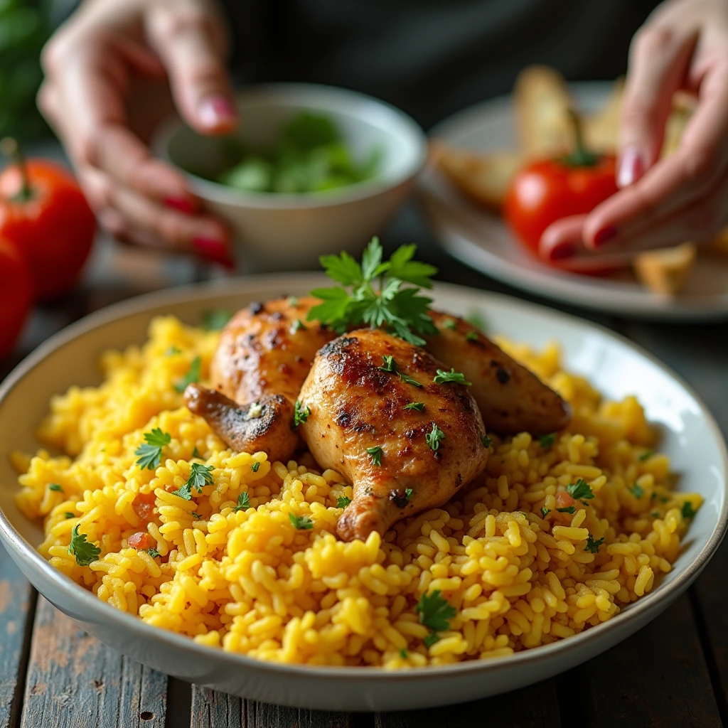 chicken and yellow rice