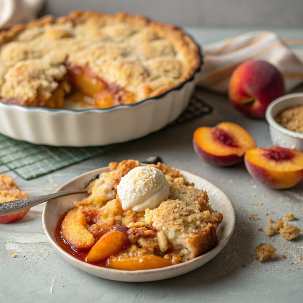 peach cobbler dump cake