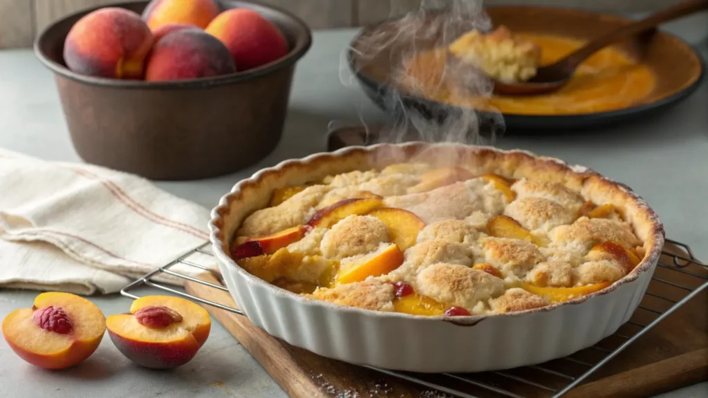 peach cobbler with cake mix