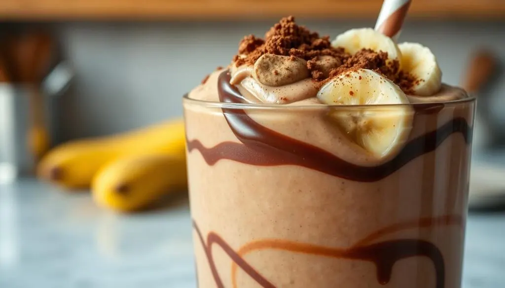 chocolate peanut butter banana smoothie