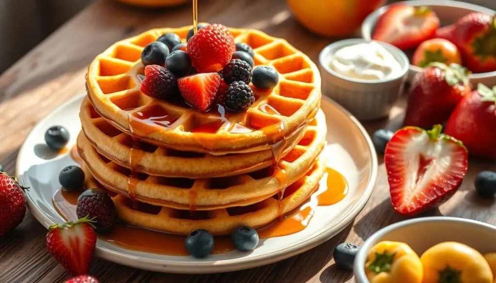 waffles with pancake mix