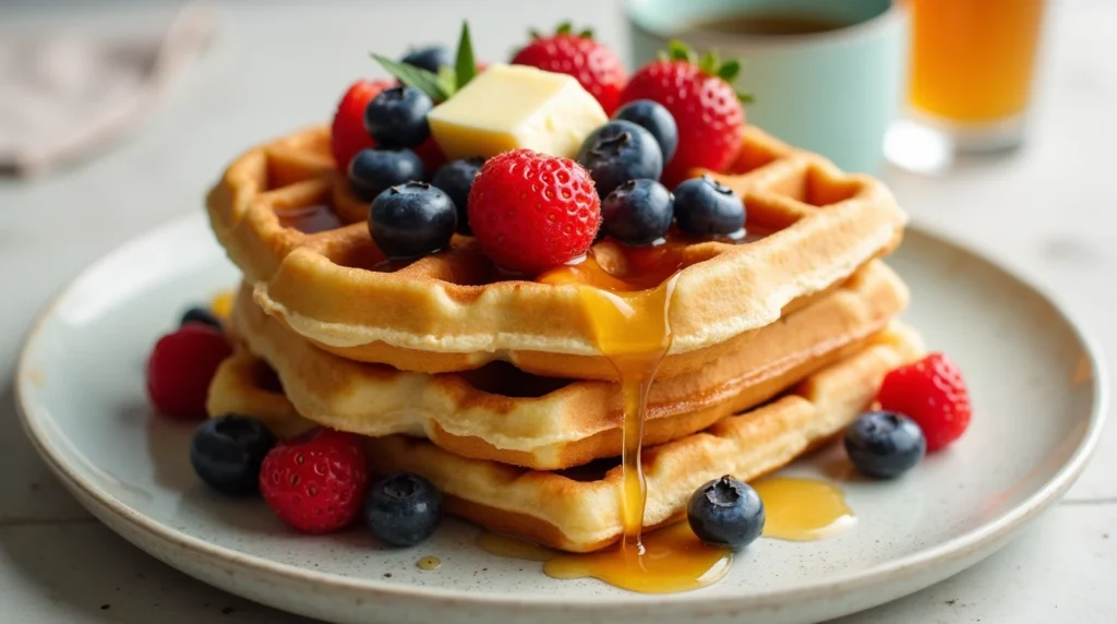 waffles with pancake mix