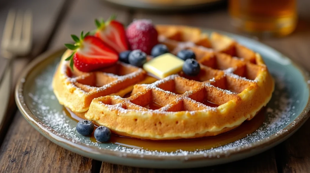 waffles with pancake mix