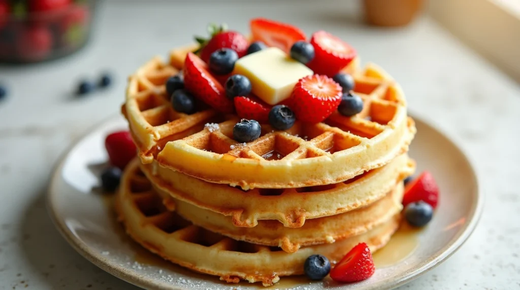 waffles with pancake mix